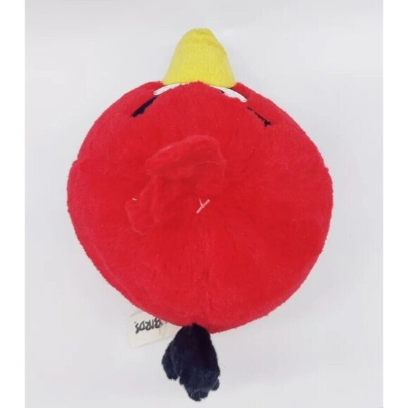 Angry Birds Red Bird 6" Plush Stuffed Animal Toy Rovio 2010 Stuffie Bird Round - Picture 5 of 12